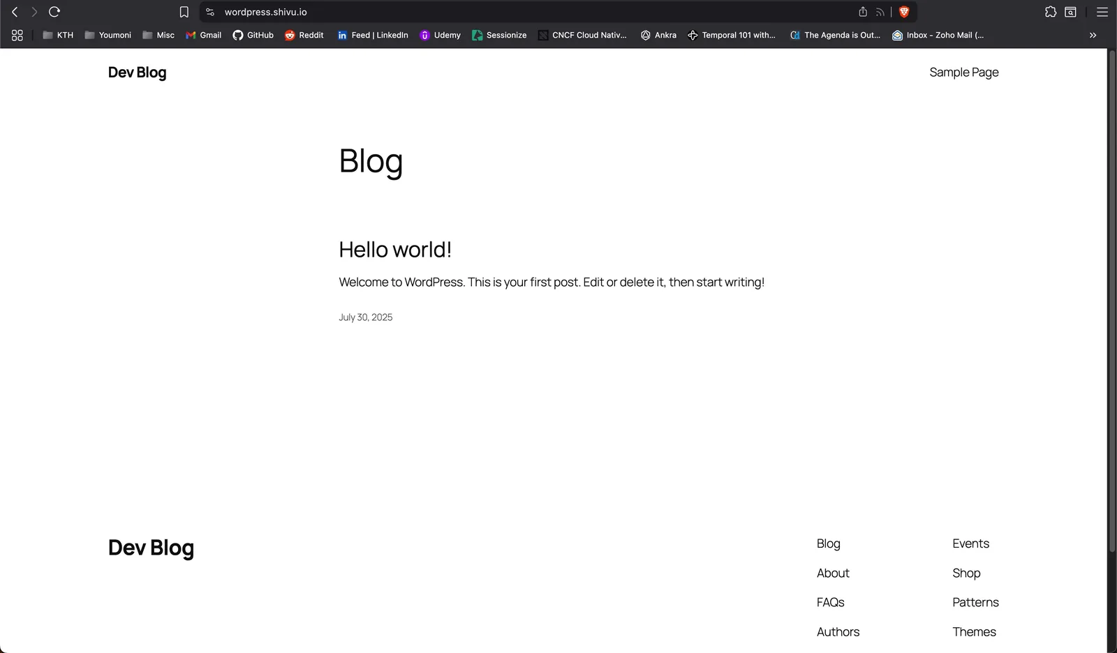 Wordpress Screenshot